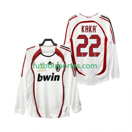 Camiseta AC Milan KAKA 22 2006 2007 Retro Segunda Equipación Manga Larga